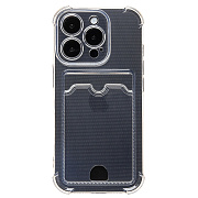Чехол-накладка - SC276 с картхолдером для "Apple iPhone 16 Pro" (transparent)