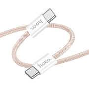 Кабель Type-C - Type-C Hoco X104 Source PD 60W 100см 3A  (pink)