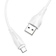 Кабель USB - micro USB Borofone BX18 12W 100см 2,4A  (white)