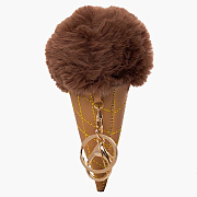 Брелок меховой - Мороженое (brown)