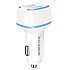Адаптер Автомобильный с кабелем Borofone BZ14 Max 2USB/5V/2.4A (USB/Micro USB) (white)