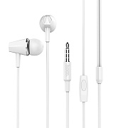 Проводные наушники с микрофоном внутриканальные Hoco M34 Honor music universal Jack 3,5  (white)