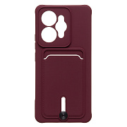 Чехол-накладка - SC304 с картхолдером для "Realme 15" (bordo)