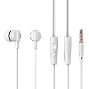 Проводные наушники с микрофоном внутриканальные Celebrat G35 Jack 3,5  (white)