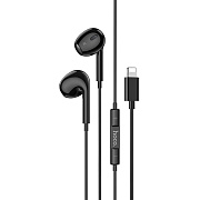 Проводные наушники с микрофоном вкладыши Hoco M111 Max Lightning  (black)
