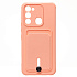 Чехол-накладка - SC304 с картхолдером для "Tecno Spark 8c/Spark Go (2022)" (light pink)