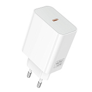 Адаптер Сетевой Hoco C162A Type-C 40W (white)