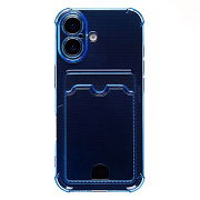 Чехол-накладка - SC276 с картхолдером для "Apple iPhone 17" (deep blue)