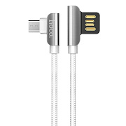 Кабель USB - micro USB Hoco U42 Exquisite steel 12W 120см 2,4A  (white)