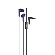 Проводные наушники с микрофоном внутриканальные Hoco M72 Jack 3,5  (blue)