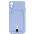 Чехол-накладка - SC304 с картхолдером для "Apple iPhone XR" (light violet) (208678)