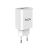 Адаптер Сетевой с кабелем Hoco C62A Victoria 2USB 2,1A/10W (USB/Lightning) (white)