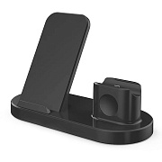 ЗУ Сетевое Беспроводное - WC04 (подставка) 3-in-1 (black)