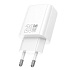 Адаптер Сетевой с кабелем Hoco N61 Gentle PD+QC3.0 USB/Type-C 20W (Type-C/Lightning) (white)
