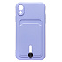 Чехол-накладка - SC304 с картхолдером для "Apple iPhone XR" (dark violet)