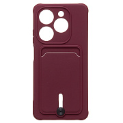Чехол-накладка - SC304 с картхолдером для "TECNO Spark 20/Spark 20C" (bordo)