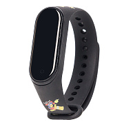 Ремешок - WB01 Xiaomi Mi Band 3/Mi Band 4 силикон (013) (black)