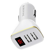 Адаптер Автомобильный Borofone BZ11 Speed map 2USB/5V/2.4A (white)