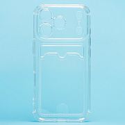 Чехол-накладка - SC276 с картхолдером для "Apple iPhone 17 Pro" (transparent) (242673)