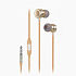 Проводные наушники с микрофоном внутриканальные Hoco M16 Ling saund metal universal Jack 3,5  (gold)