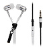 Проводные наушники с микрофоном внутриканальные - Zipper Jack 3,5  (silver)