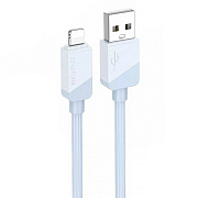 Кабель USB - Apple lightning Borofone BX107 12W 100см 2,4A  (blue)