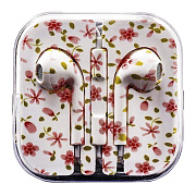 Проводные наушники с микрофоном вкладыши - MD827ZM Jack 3,5  (white/pink) (EP10)