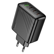 Адаптер Сетевой Hoco CS27A Supply PD+QC 3Type-C/USB 3A/67W (black)