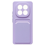 Чехол-накладка - SC337 с картхолдером для "Xiaomi Redmi Note 14 Pro 5G Global" (light violet)