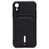 Чехол-накладка - SC304 с картхолдером для "Apple iPhone XR" (black) (208675)