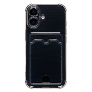 Чехол-накладка - SC276 с картхолдером для "Apple iPhone 17" (black)