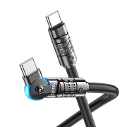 Кабель Type-C - Type-C Hoco U118 Triumph 60W 120см 3A  (black)