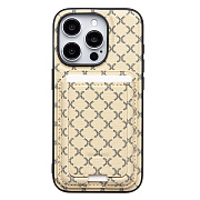 Чехол-накладка - SM022 SafeMag c картхолдером  для "Apple iPhone 15 Pro" (white)