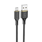 Кабель USB - micro USB Hoco X95 Goldentop 12W 100см 2,4A  (black)