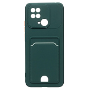 Чехол-накладка - SC315 с картхолдером для "Xiaomi Poco C40" (dark green) (214419)