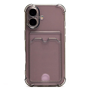 Чехол-накладка - SC276 c картхолдером для "Apple iPhone 16" (black)