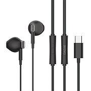 Проводные наушники с микрофоном вкладыши Celebrat D12 Type-C  (black)