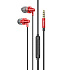 Проводные наушники с микрофоном внутриканальные Hoco M90 Jack 3,5  (red)
