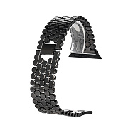 Ремешок - ApW Apple Watch 38/40/41 mm металл раскладывающаяся застежка (black)