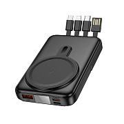 Внешний аккумулятор Hoco J135 22.5W+PD20W SafeMag 10000mAh Micro/Type-C/USB/Type-C/SafeMag (black)