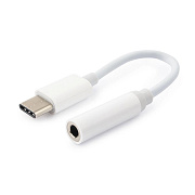 Переходник Jack 3.5 (м) - Type-C (п) RockBox TCJ01 8см (white)