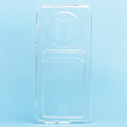 Чехол-накладка - SC276 с картхолдером для "Huawei Mate 50" (transparent)
