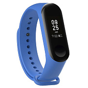 Ремешок - WB13 Xiaomi Mi Band 3/Mi Band 4 силикон на кнопке (регулируемый) (light blue)