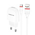 Адаптер Сетевой с кабелем Borofone BA49A Vast USB 2,1A/10W (USB/Micro USB) (white)