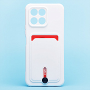 Чехол-накладка - SC304 с картхолдером для "Huawei Honor X6" (white) (217938)