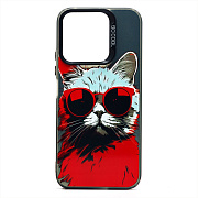 Чехол-накладка - PC094 для "Honor X8b" (кот) (transparent/black) (233803)