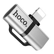 Адаптер Hoco LS20 Apple Dual Lightning Digital Audio Converter (silver)