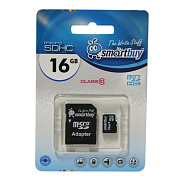 Карта флэш-памяти MicroSD 16 Гб Smart Buy +SD адаптер (class 10) UHS-1