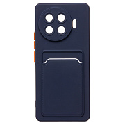 Чехол-накладка - SC337 с картхолдером для "TECNO Spark 20 Pro+" (dark blue) (231043)