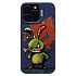 Чехол-накладка - SC335 для "Apple iPhone 15 Pro Max"  (заяц) (dark blue) (233090)